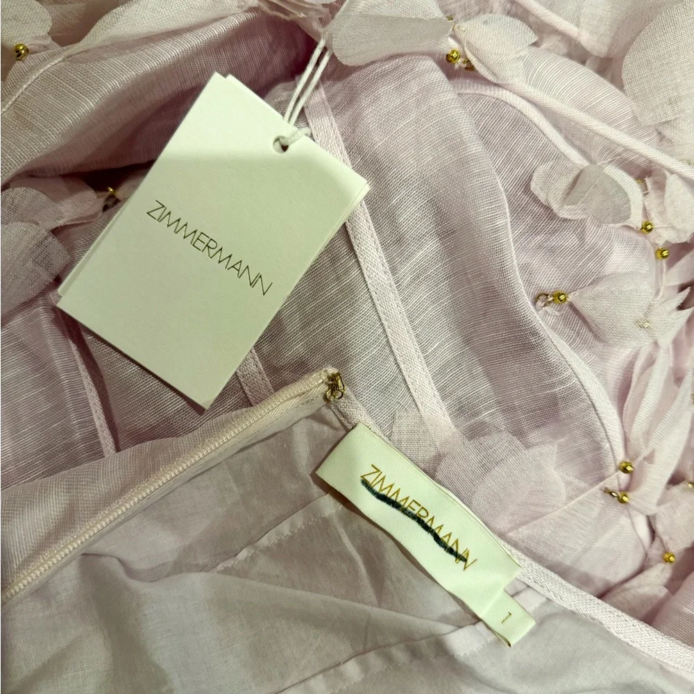 Zimmermann Dawning Petal Linen-Silk Midi-Dress - Picture 7 of 7